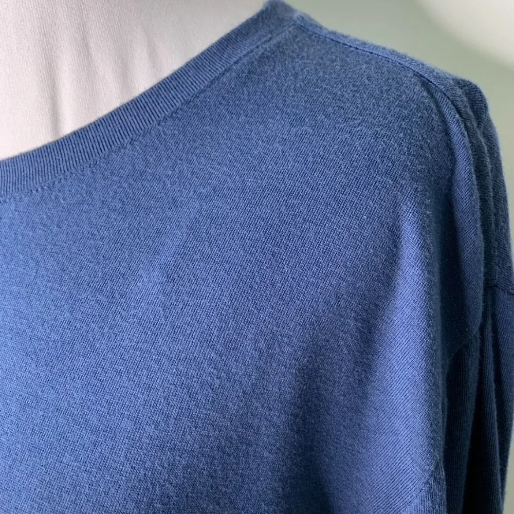 Marine Layer Men's Blue Long Sleeve Cooper Tee Indigo Sunset Stripes Sz Medium